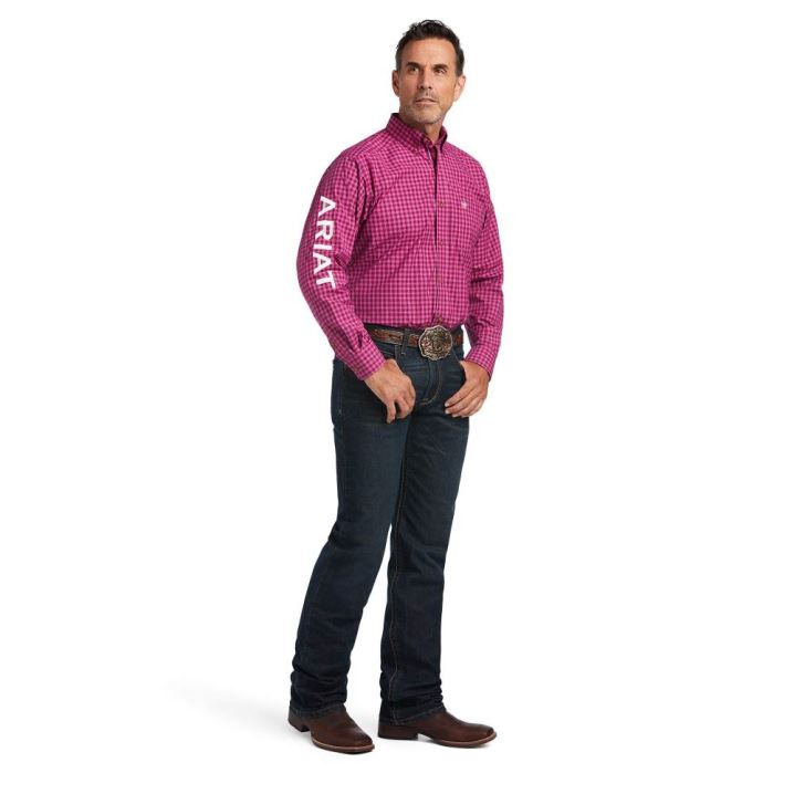 Ariat Pro Series Team Tarletan Classic Fit Shirt Kraljevsko Modra Vijolične | 4Ag6VFmb