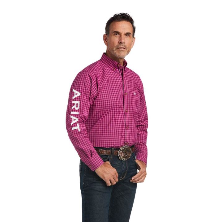 Ariat Pro Series Team Tarletan Classic Fit Shirt Kraljevsko Modra Vijolične | 4Ag6VFmb