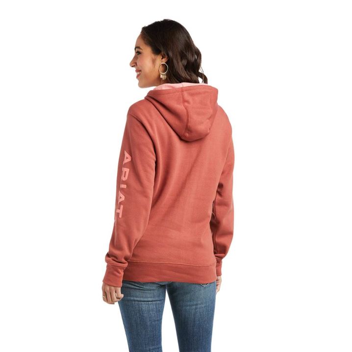 Ariat REAL Arm Logo Hoodie Marsala | hOU1ewzD