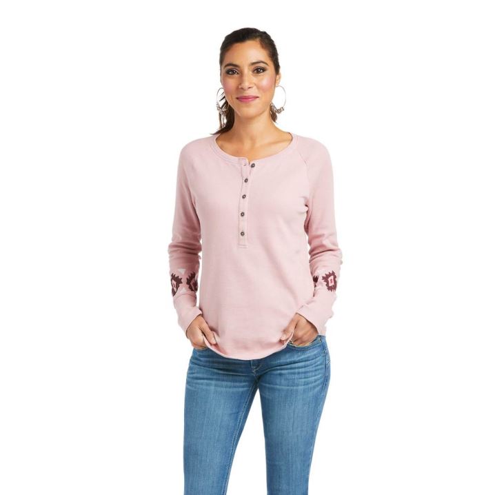 Ariat REAL Basic Henley Top Zephyr | vqnIz11s