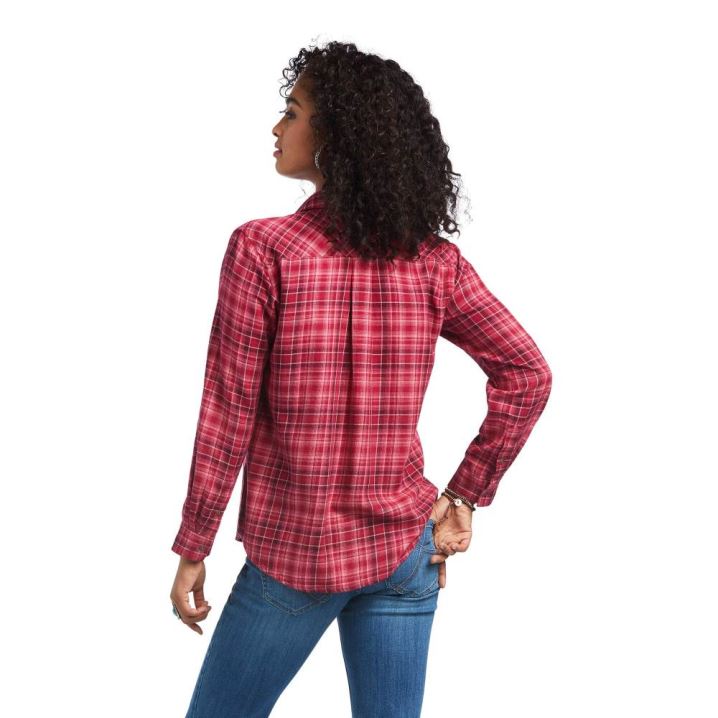 Ariat REAL Billie Jean Shirt Adobe Plaid | elQLei98