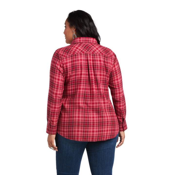 Ariat REAL Billie Jean Shirt Adobe Plaid | elQLei98