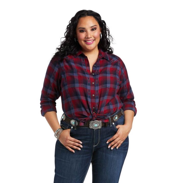 Ariat REAL Billie Jean Shirt Fireside Plaid | 4EKhkavt