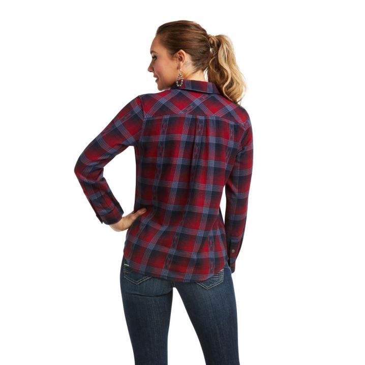 Ariat REAL Billie Jean Shirt Fireside Plaid | 4EKhkavt