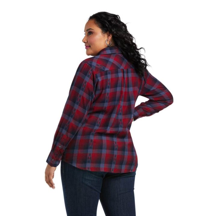 Ariat REAL Billie Jean Shirt Fireside Plaid | 4EKhkavt