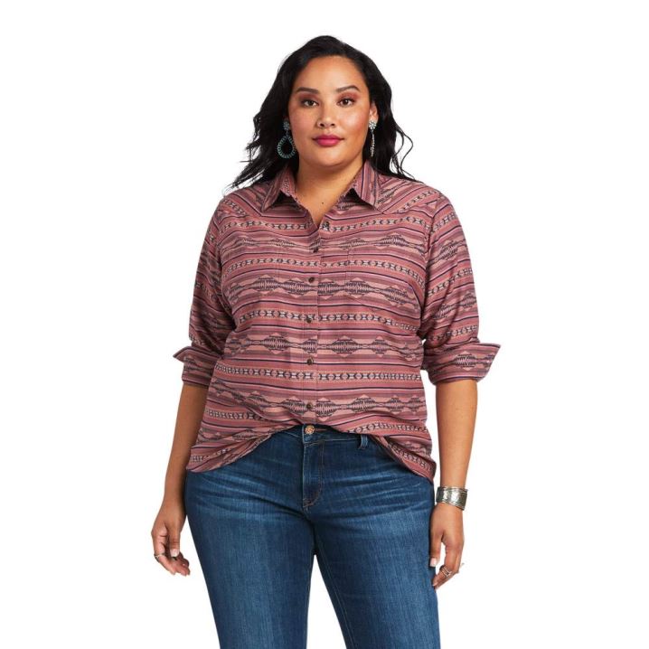 Ariat REAL Billie Jean Shirt Zona Jacquard | iOo5cEv2