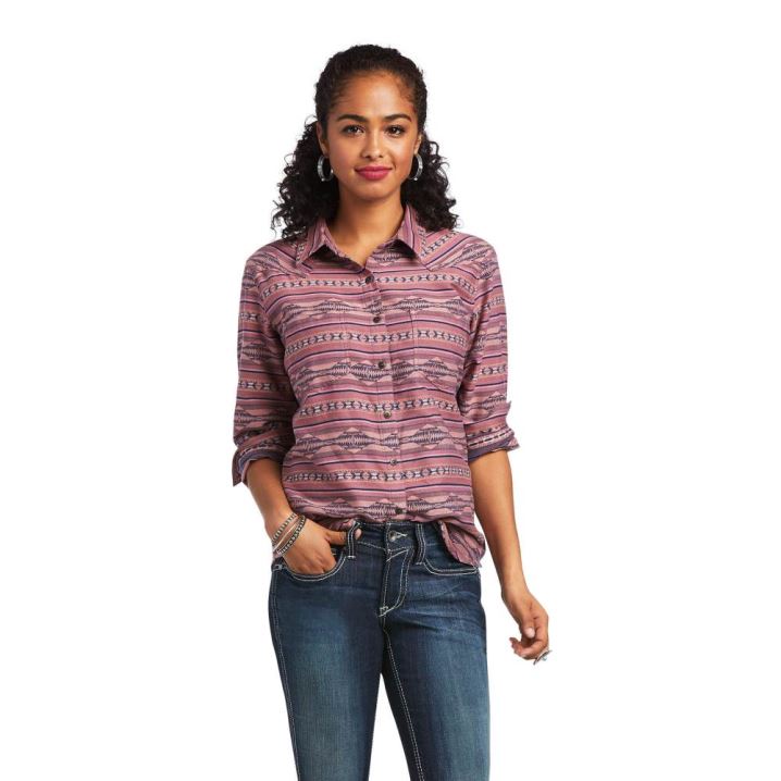 Ariat REAL Billie Jean Shirt Zona Jacquard | iOo5cEv2