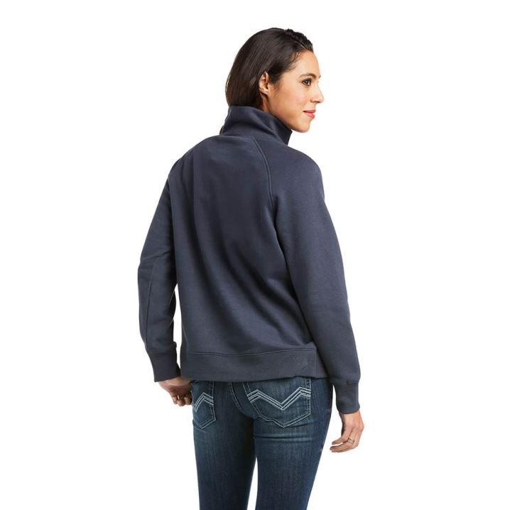 Ariat REAL Crossover Sweatshirt India Ink | Pn4e4L2u