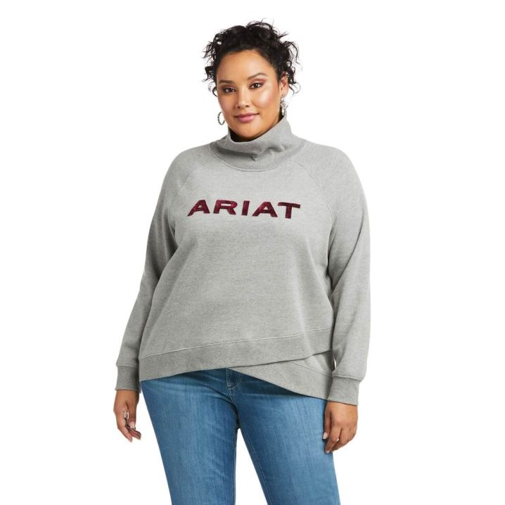 Ariat REAL Crossover Sweatshirt Sive | Ty6yLgH3