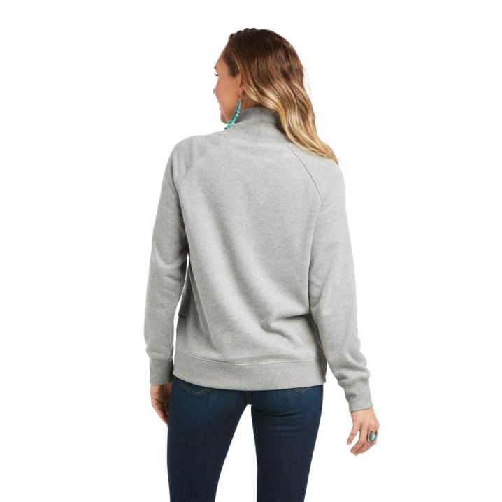 Ariat REAL Crossover Sweatshirt Sive | Ty6yLgH3