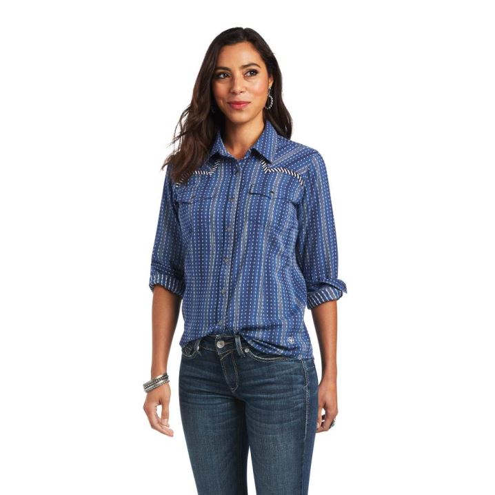 Ariat REAL Darling Shirt Chambray Dobby | HsP7T1P3