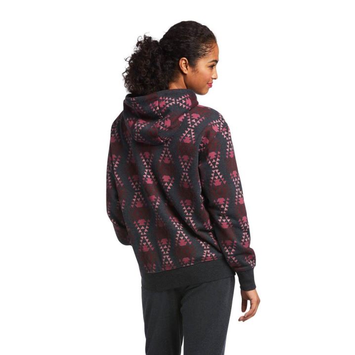 Ariat REAL Diamondback Printed Sweatshirt Sive | E5HQF4VP