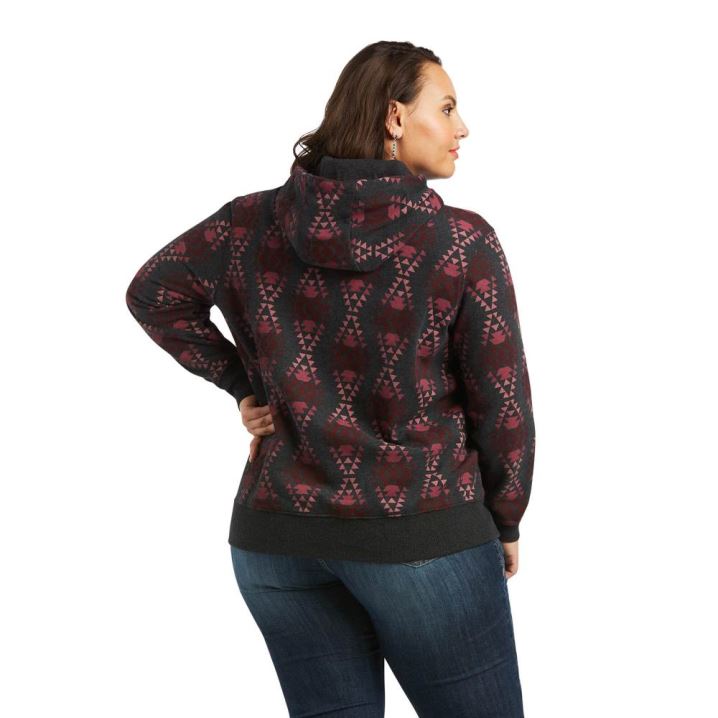 Ariat REAL Diamondback Printed Sweatshirt Sive | E5HQF4VP