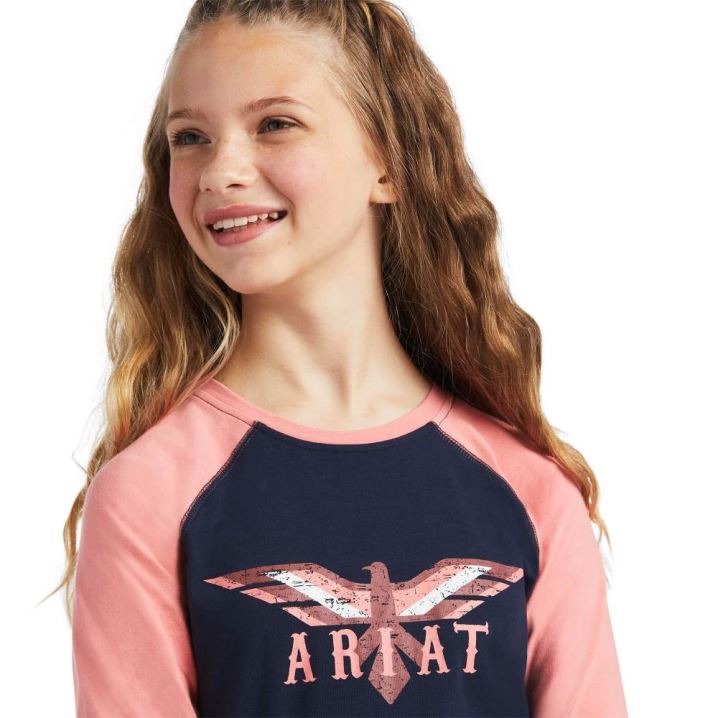 Ariat REAL Firebird BB LS Tee Temno Modre | Xoizgf8z