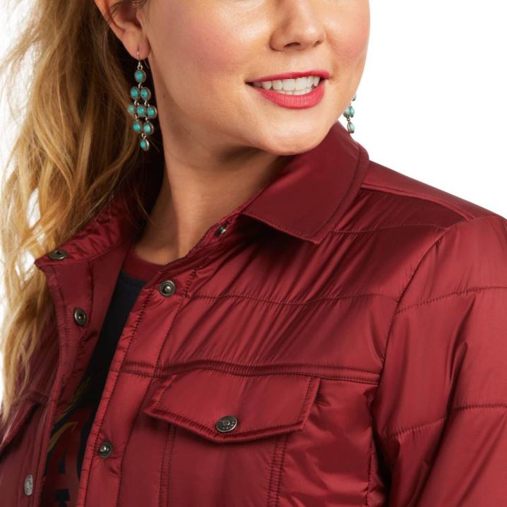 Ariat REAL Puffer Trucker Jacket Rhubarb | DfpQzXyB