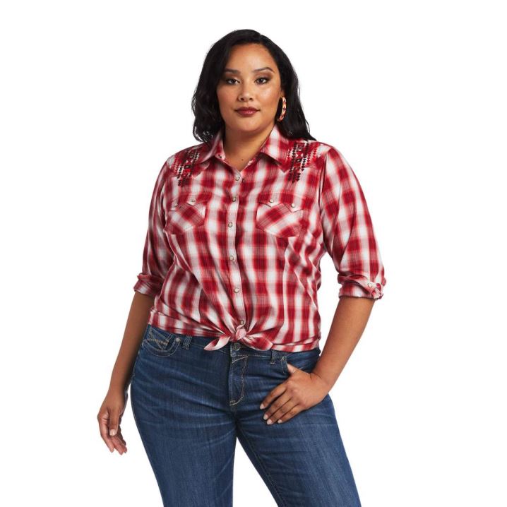 Ariat REAL Ruby Shirt Ruby Plaid | RTEhYLOs