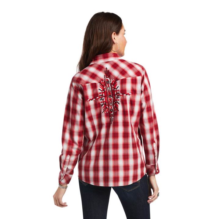 Ariat REAL Ruby Shirt Ruby Plaid | RTEhYLOs