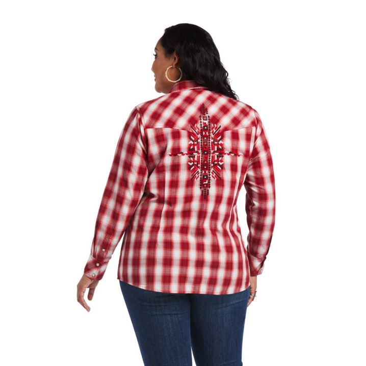 Ariat REAL Ruby Shirt Ruby Plaid | RTEhYLOs