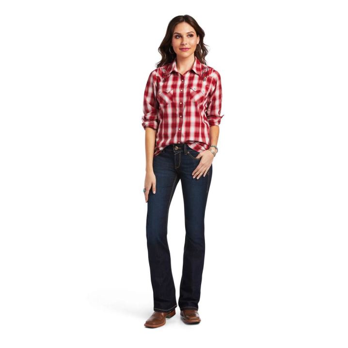 Ariat REAL Ruby Shirt Ruby Plaid | RTEhYLOs