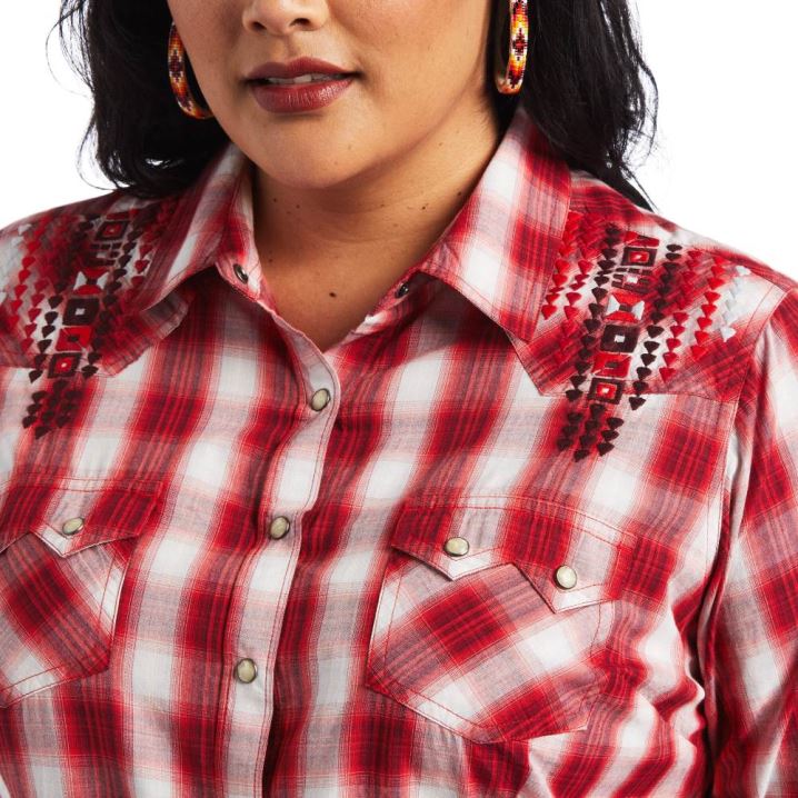 Ariat REAL Ruby Shirt Ruby Plaid | RTEhYLOs