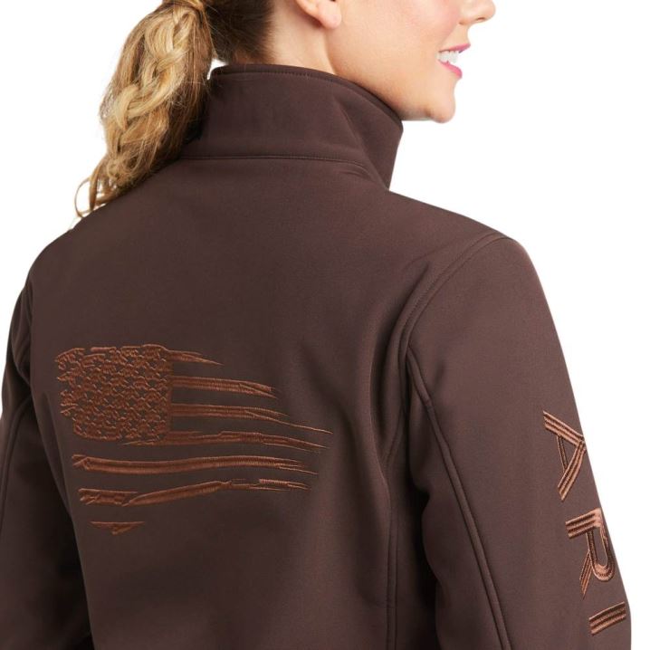 Ariat REAL Team Patriot Softshell Jacket Kava | Y9BUj6mX