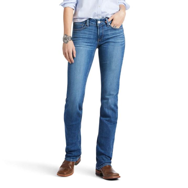 Ariat R.E.A.L. Mid Rise Arrow Fit Catherine Straight Jean Maine | KAwieAj4