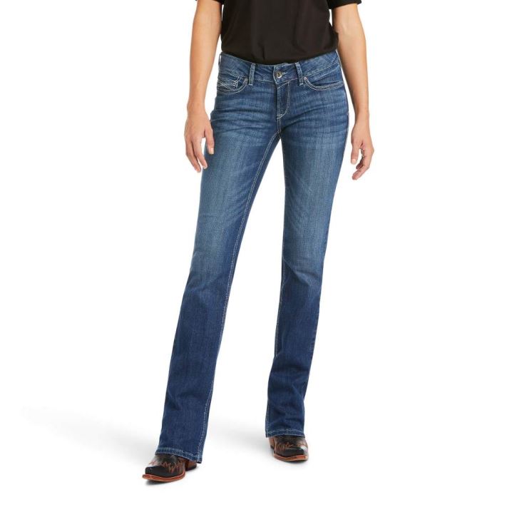 Ariat R.E.A.L. Mid Rise Arrow Fit Marley Boot Cut Jean Modre | PrSyFyii