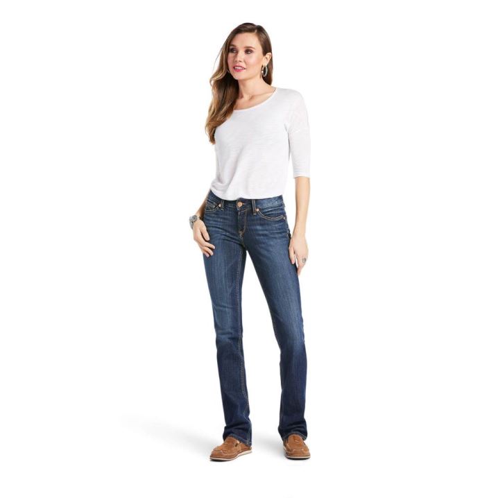 Ariat R.E.A.L. Perfect Rise Analise Stackable Straight Leg Jean Burbank | 92xgeb5j