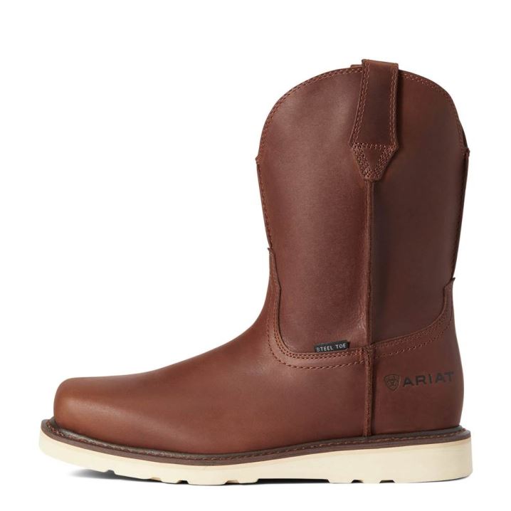 Ariat Rambler Wedge Steel Toe Work Boot Rjave | uXR4WKGS