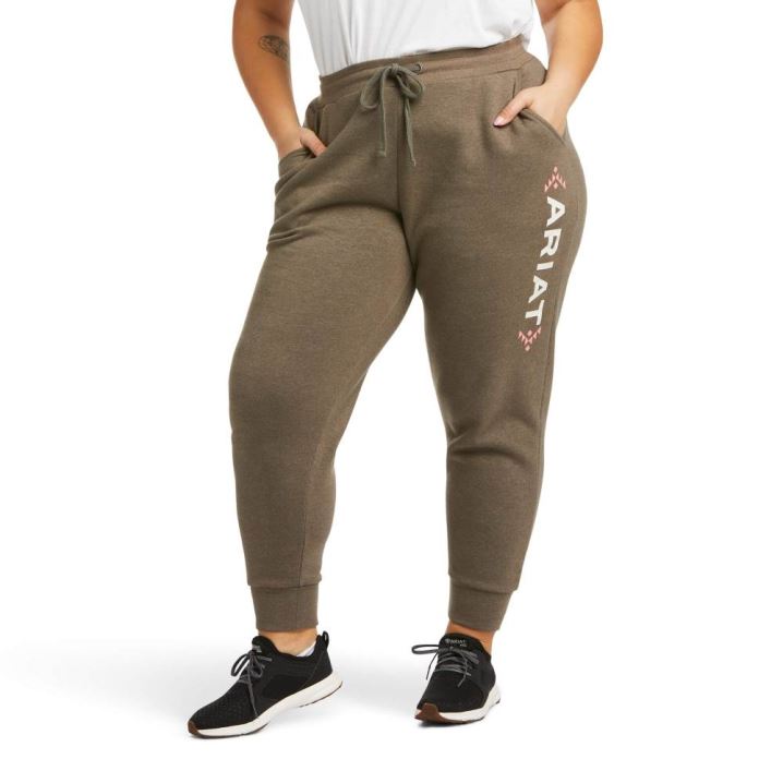 Ariat Real Ariat Jogger Sweatpants Banyan Bark Heather | OtO4H7a3