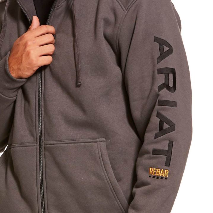 Ariat Rebar All-Weather Full Zip Hoodie Sive | JJALhark