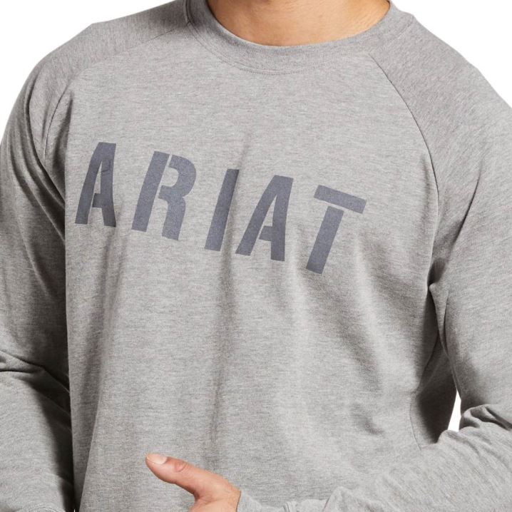 Ariat Rebar CottonStrong Block T-Shirt Sive | gBkFr6pe