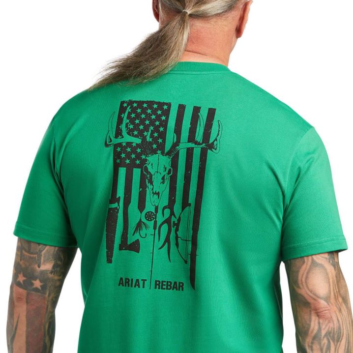 Ariat Rebar Cotton Strong American Outdoors T-Shirt Amazon | kxFeombV