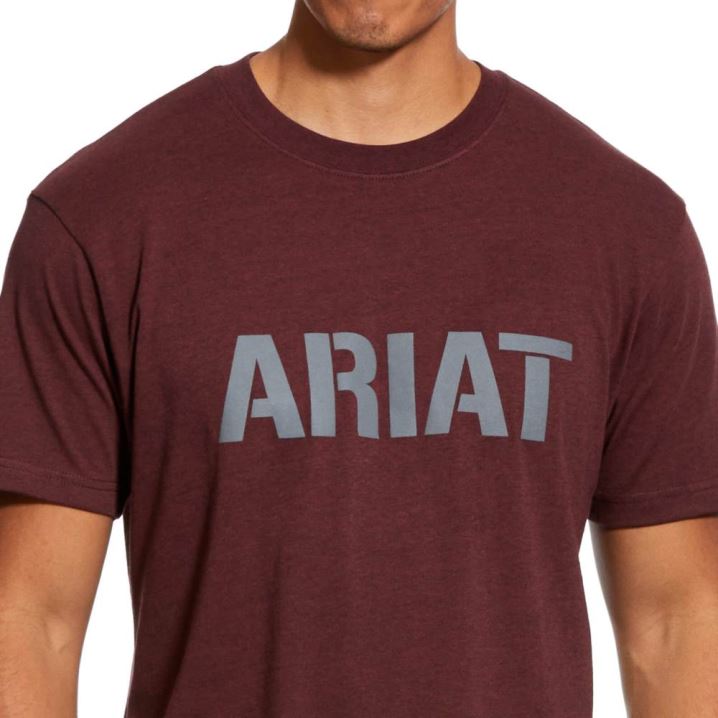 Ariat Rebar Cotton Strong Block Bordo | CVEdyyG0