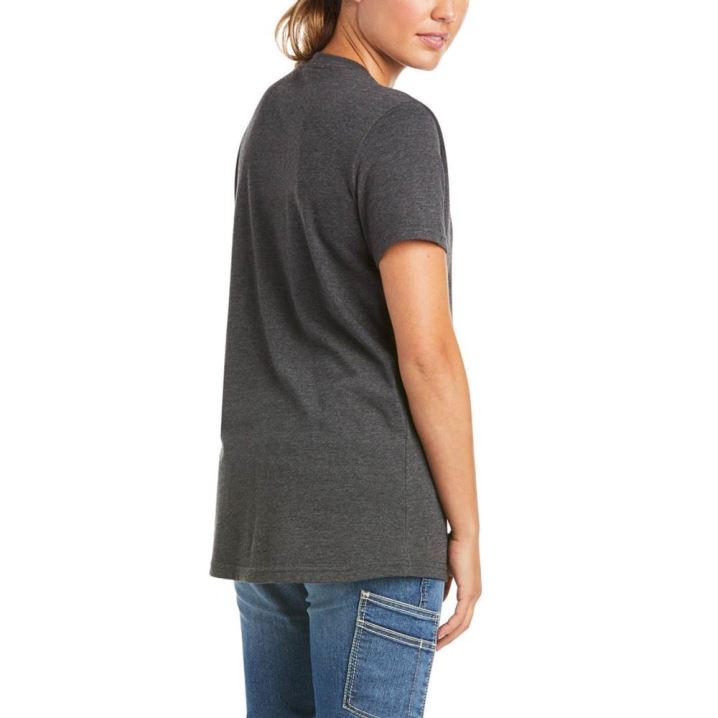 Ariat Rebar Cotton Strong Bolt T-Shirt Sive | cBe6hbqO