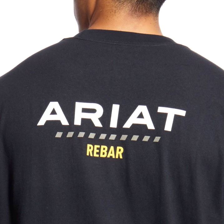 Ariat Rebar Cotton Strong Logo T-Shirt Črne | hiCleLam