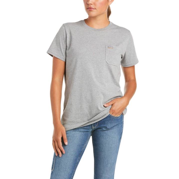 Ariat Rebar Cotton Strong T-Shirt Sive | bZUirXnW