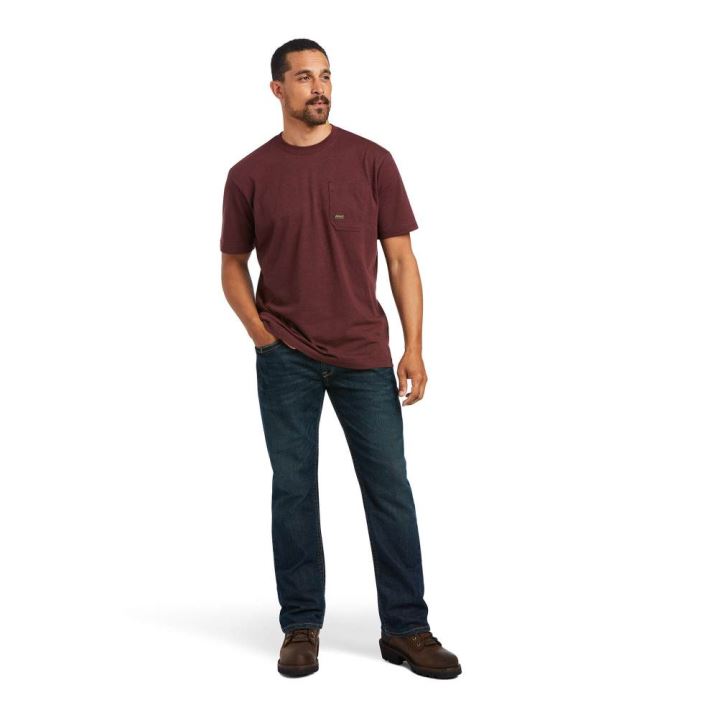 Ariat Rebar Cotton Strong Voltaic Hammer T-Shirt Bordo | UaxKBpqL