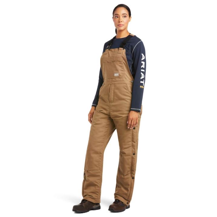 Ariat Rebar DuraCanvas Stretch Insulated Bib Kaki | E79M9SHG