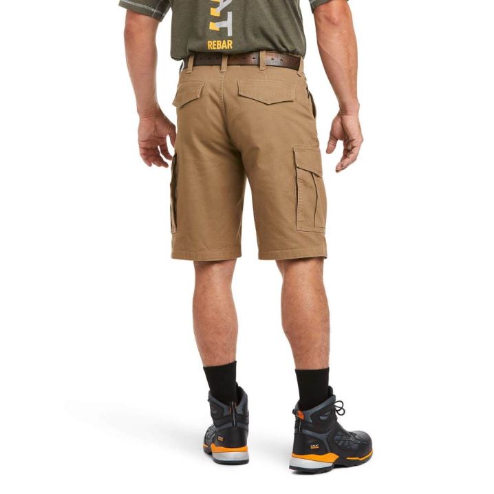 Ariat Rebar DuraStretch Made Tough Cargo Short Kaki | D6qmalCq