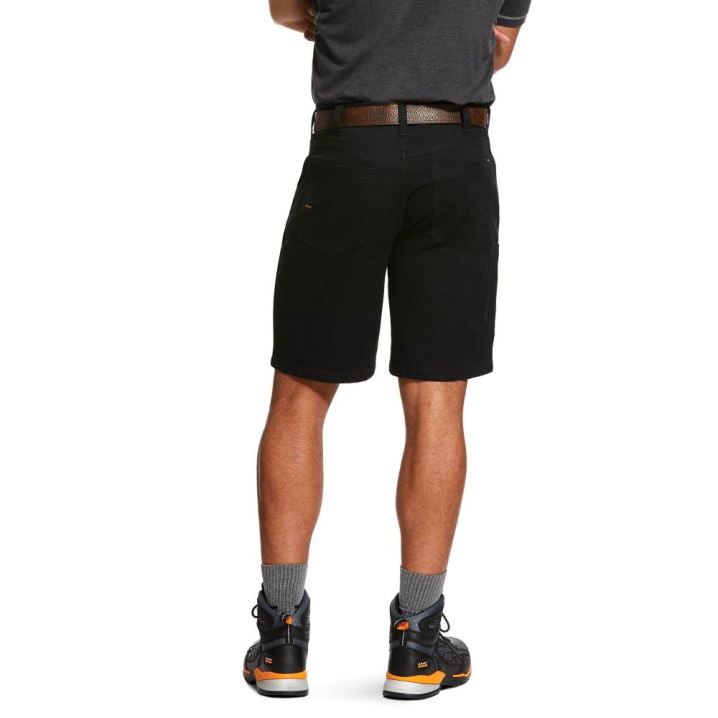 Ariat Rebar DuraStretch Made Tough Short Črne | KbQXRMTA