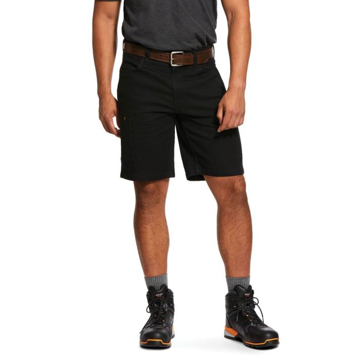 Ariat Rebar DuraStretch Made Tough Short Črne | KbQXRMTA