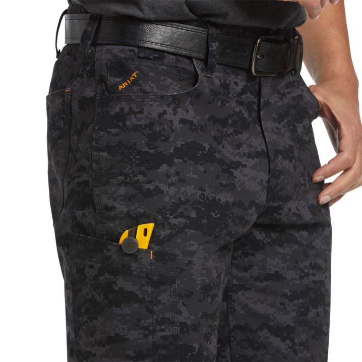 Ariat Rebar DuraStretch Made Tough Short Črne Maskirni Vzorec | jZpR2JmK