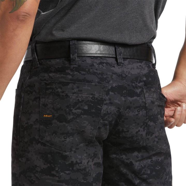 Ariat Rebar DuraStretch Made Tough Short Črne Maskirni Vzorec | jZpR2JmK