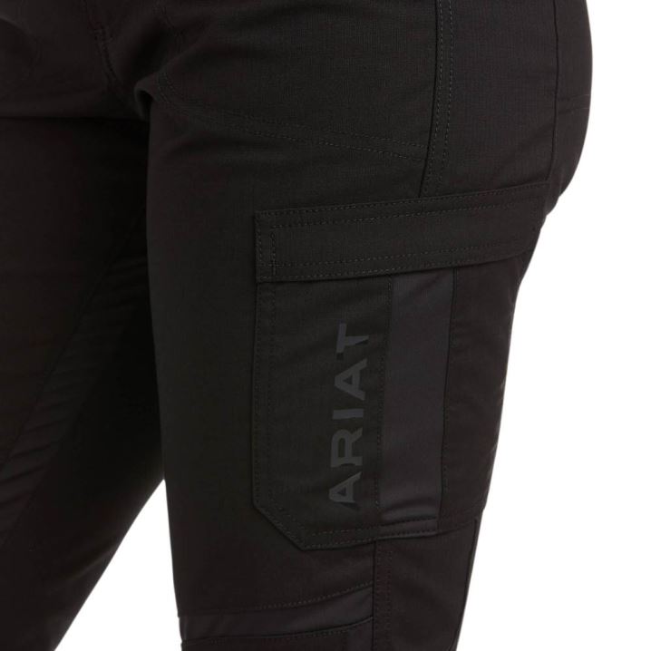 Ariat Rebar DuraStretch Ripstop Cargo Straight Leg Pant Črne | lHhMB8kG