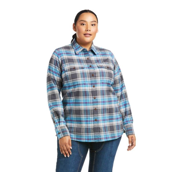 Ariat Rebar Flannel DuraStretch Work Shirt Sive | nYhqirOx