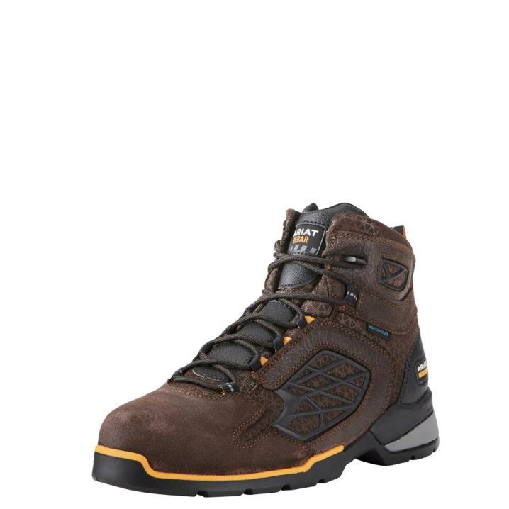 Ariat Rebar Flex 6" Waterproof Work Boot Čokolade Rjave | 0q91TYcw