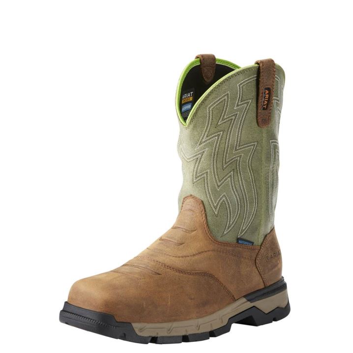 Ariat Rebar Flex Western Waterproof Composite Toe Work Boot Rjave | PLzaZpJ9