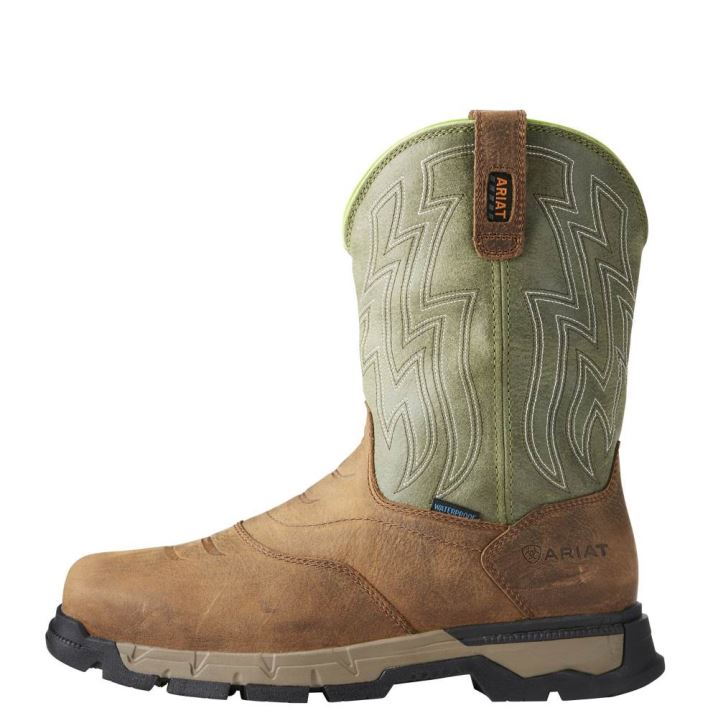 Ariat Rebar Flex Western Waterproof Work Boot Rjave | tCxm5rRR