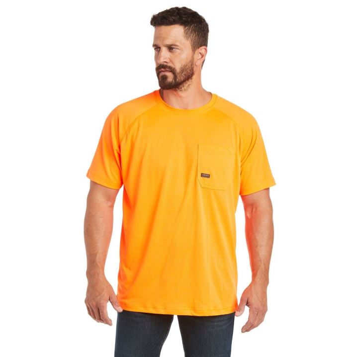 Ariat Rebar Heat Fighter T-Shirt Oranžne | 3V9DkzIe